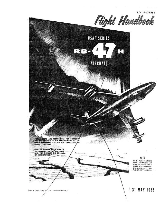 Boeing Rb-47H 1955 Flight Handbook (1B-47(R)H-1) 1