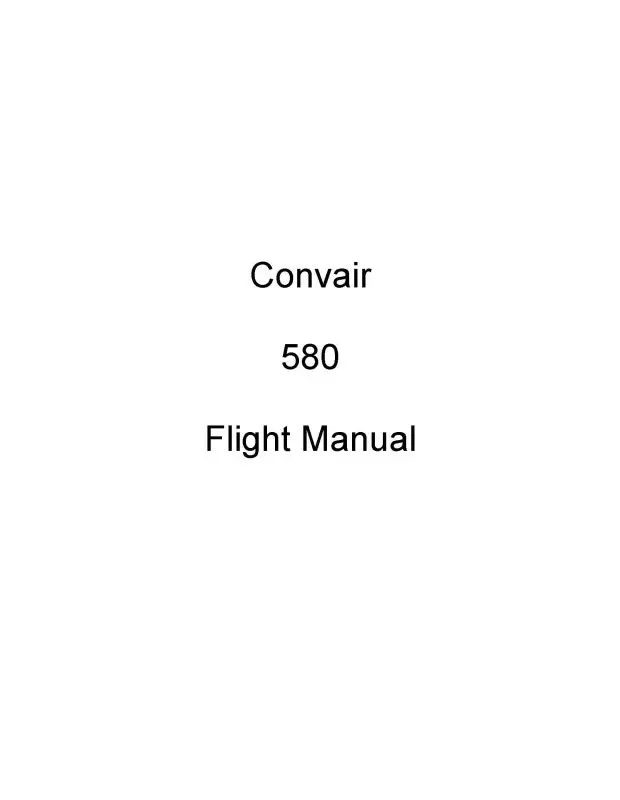 Convair 580 Convair Flight Manual (Cn580-F-C) 1