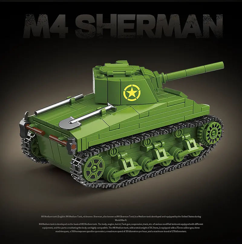 M4 Sherman Tank - 480Pcs 1