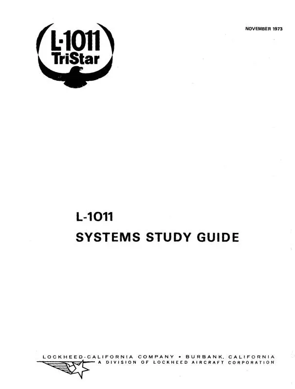 Lockheed L-1011 Systems Study Guide Systems Study Guide (Lhl1011-73-Sg-C) 1
