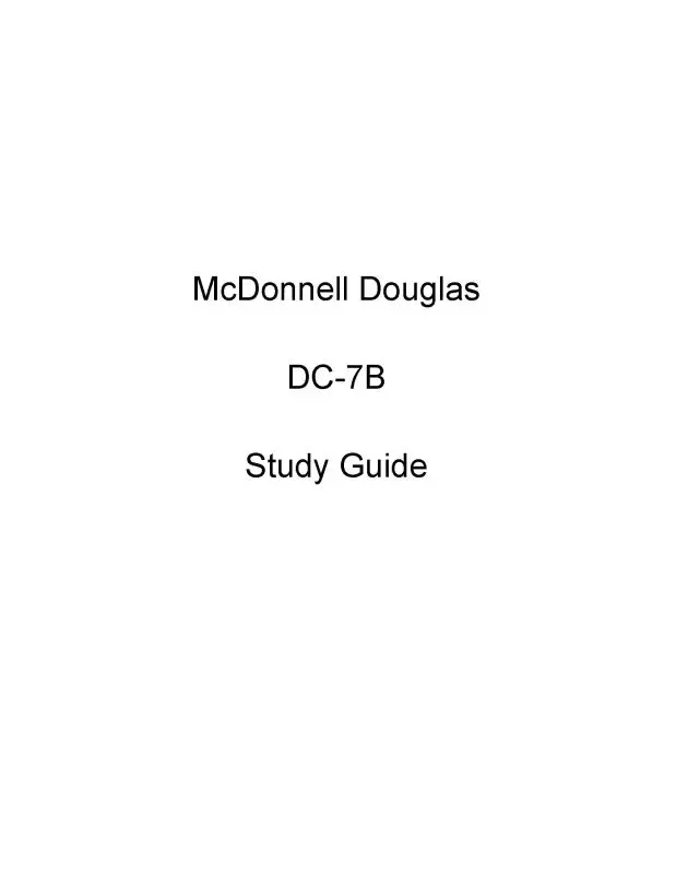 Mcdonnell Douglas Dc-7B Study Guide Study Guide (Mcdc7b-55-Sg-C) 1