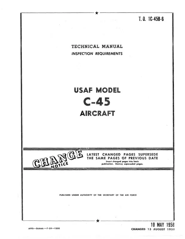 Beech C-45 Inspection Requirements (1C-45B-6) 1