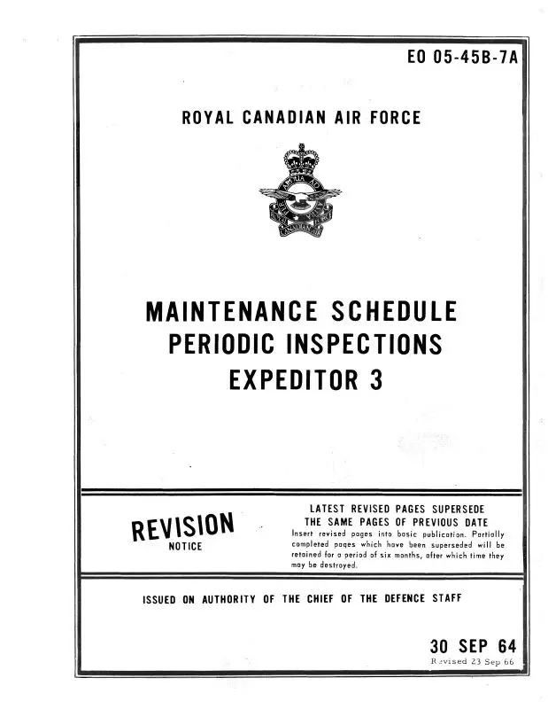 Beech C-45 Expeditor 3 Series Maintenance Schedule Periodic Inspections Manual (05-45B-7A) 1