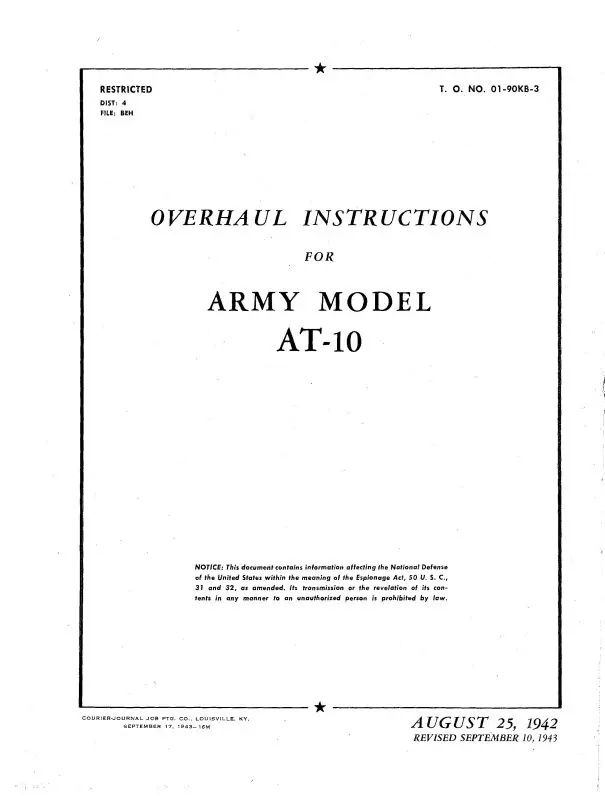 Beech At-10 Series Overhaul Manual (01-90Kb-3) 1