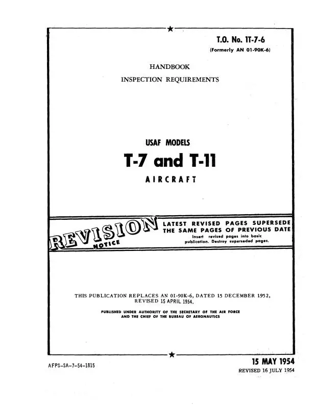 Beech T-7 & T-11 Inspection Requirements (It-7-6) 1
