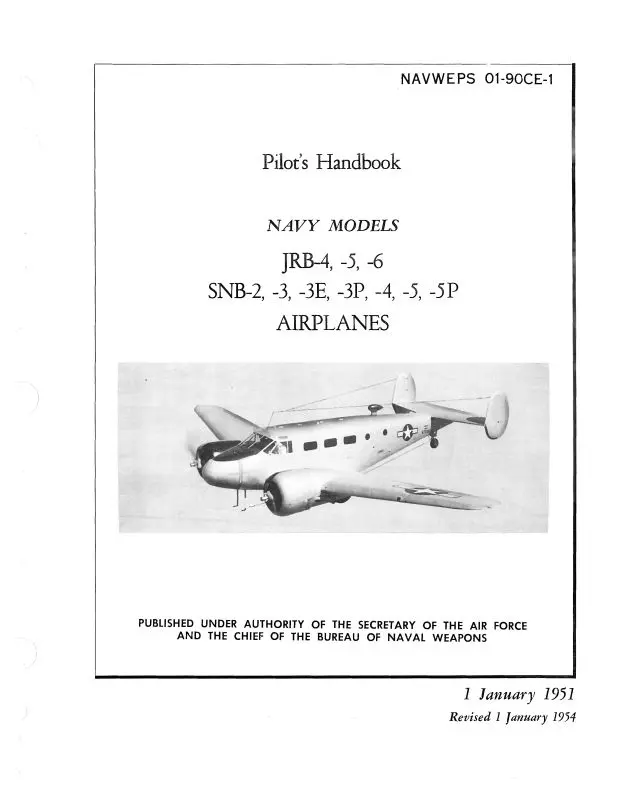 Beech Jrb, Snb, & C Series Pilot's Operating Handbook (01-90Ce-1J) 1