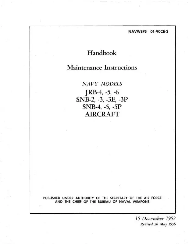 Beech Jrb4,5,6, Snb-2,3,4,5,5P Maintenance Manual (01-90Ce-2) 1