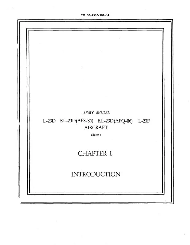 Beech L-23D, Rl-23D & L-23F Series Maintenance Manual (55-1510-201-34) 1