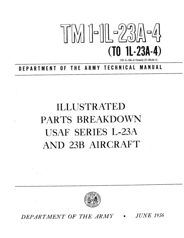 Beech L-23A, L-23B Illustrated Parts Catalog (1-1L-23A-4) 1