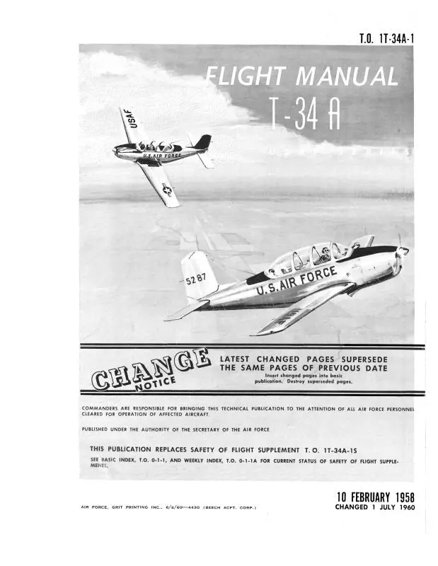 Beech T-34A Flight Manual (1T-34A-1) 1