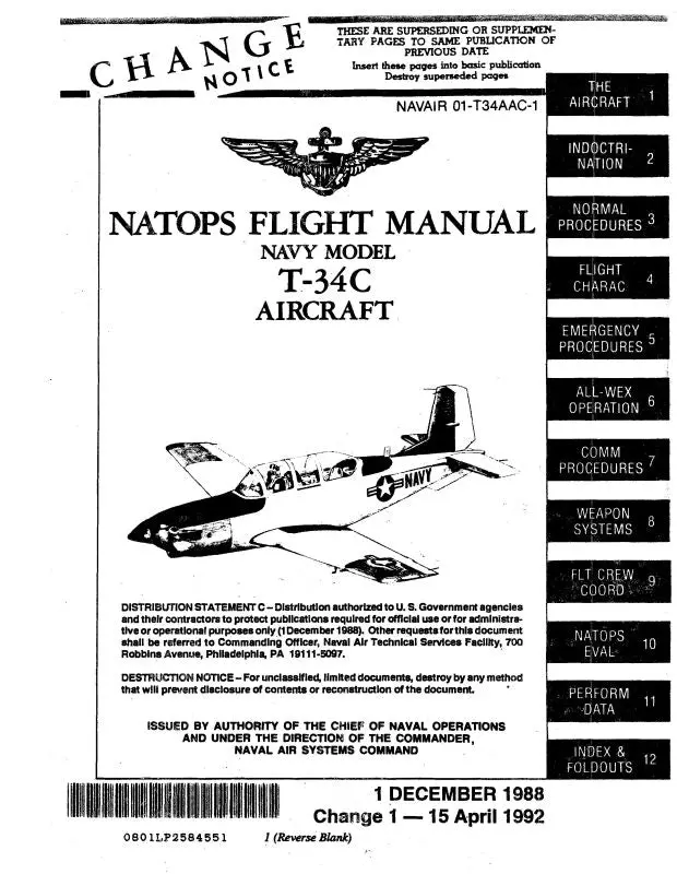Beech T-34C Flight Manual (01-T34aac-1) 1