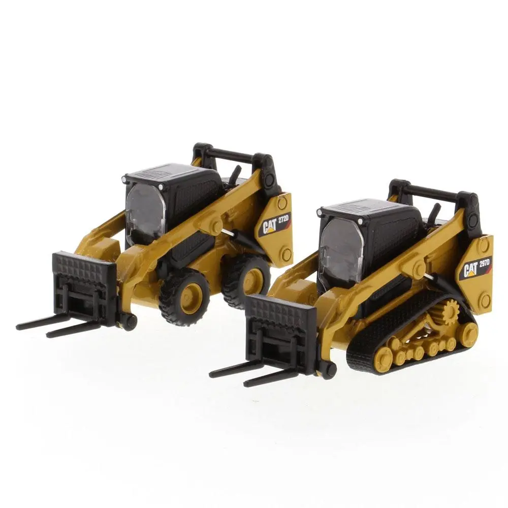1:64 Cat® 272D2 Skid Steer Loader & 1:64 Cat® 297D2 Compact Track Loader, Metal Construction Series, 85693 1