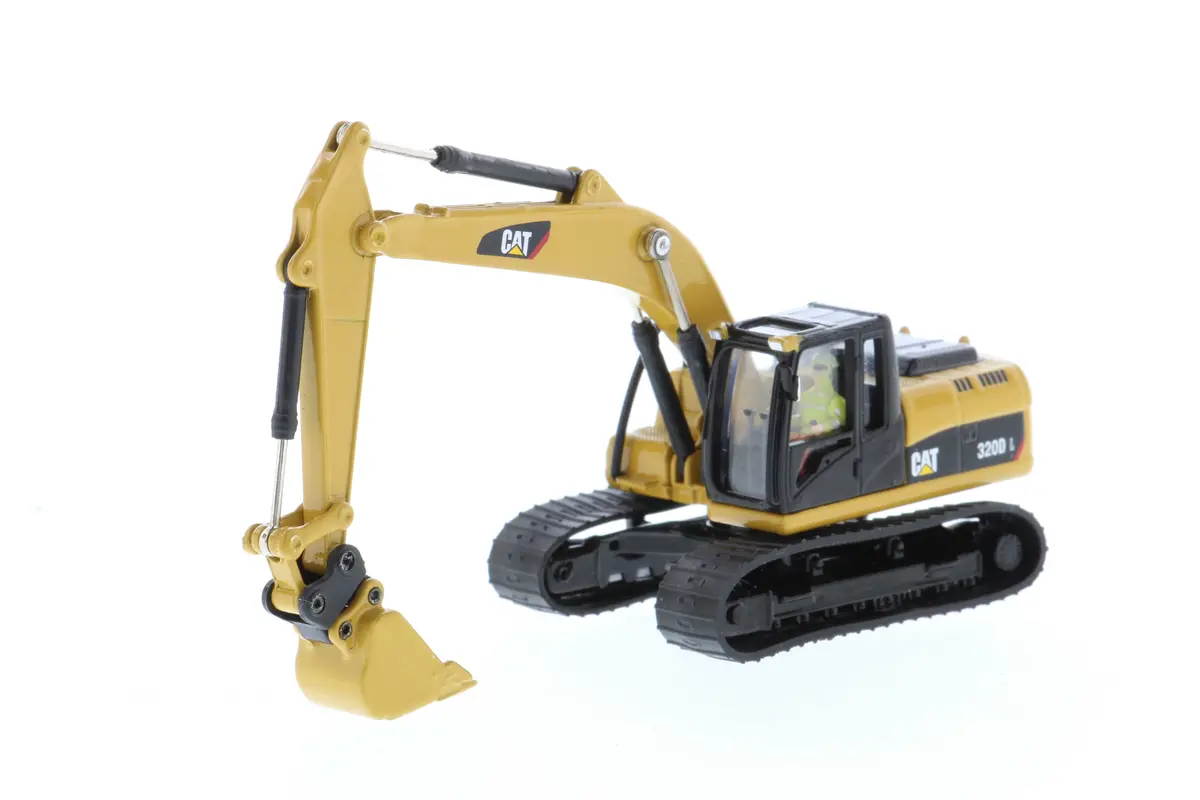 1:87 Cat® 320D L Hydraulic Excavator With Clean Up Bucket, Grapple, Hammer & Multi-Processor Accessories, High Line Series, 85652 1