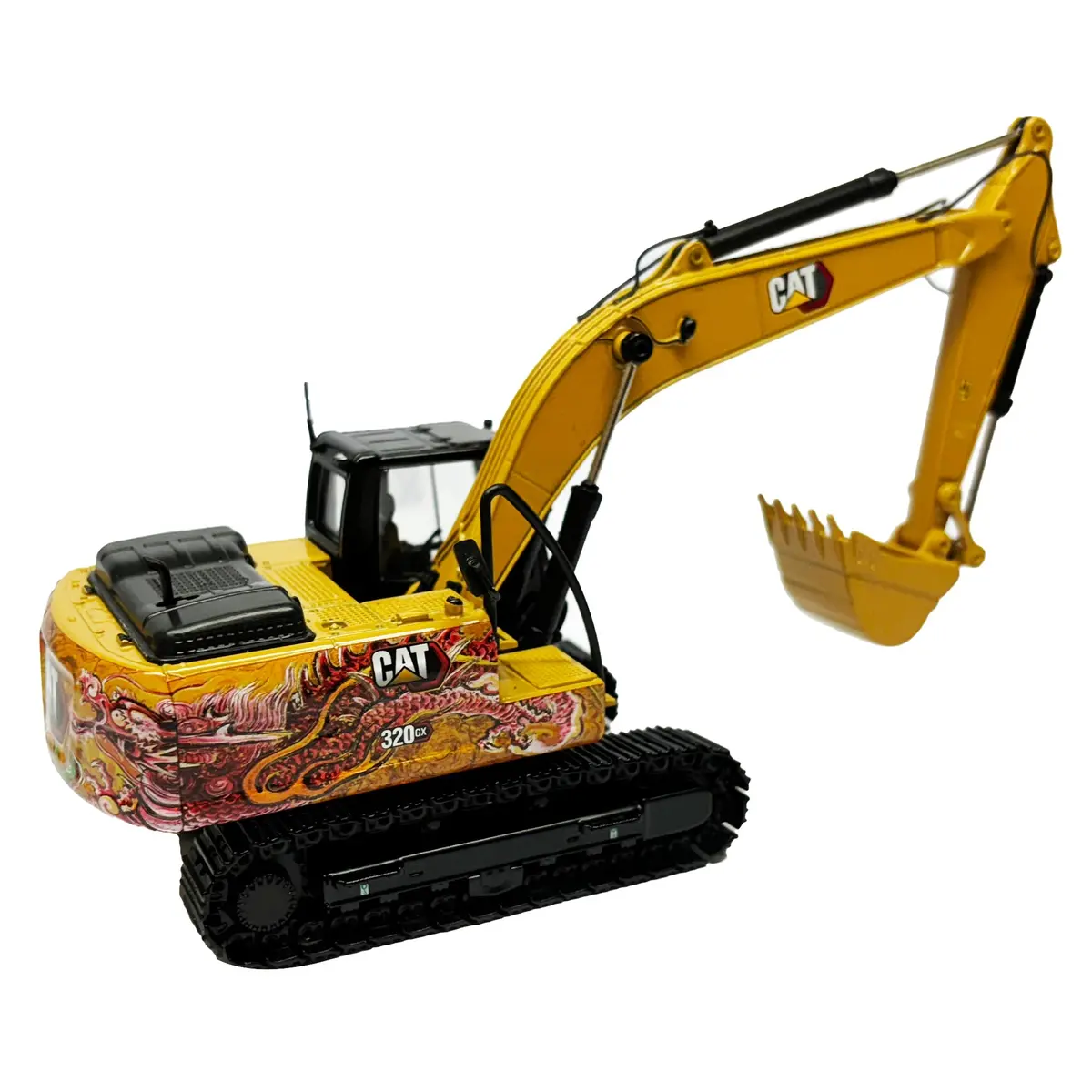 1:50 Cat 320 Gx Hydraulic Excavator With Dragon Totem Decoration, Special Limited Edition, High Line Series 85674L 1