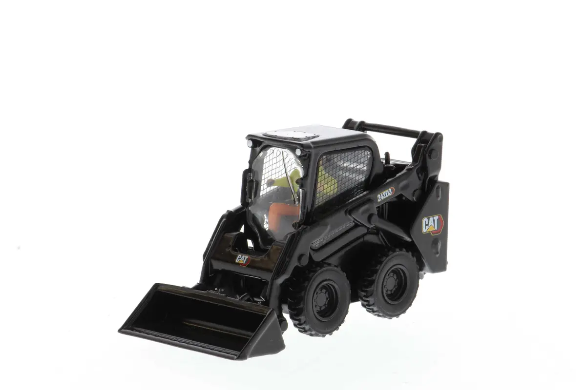 1:50 Cat® 242D3 Skid Steer Loader With Attachments & Special Black Paint, High Line Series, 85676Bk 1