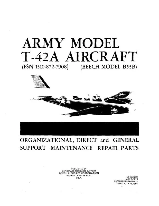Beech T-34A Parts Catalog (1T-34A-4) 1