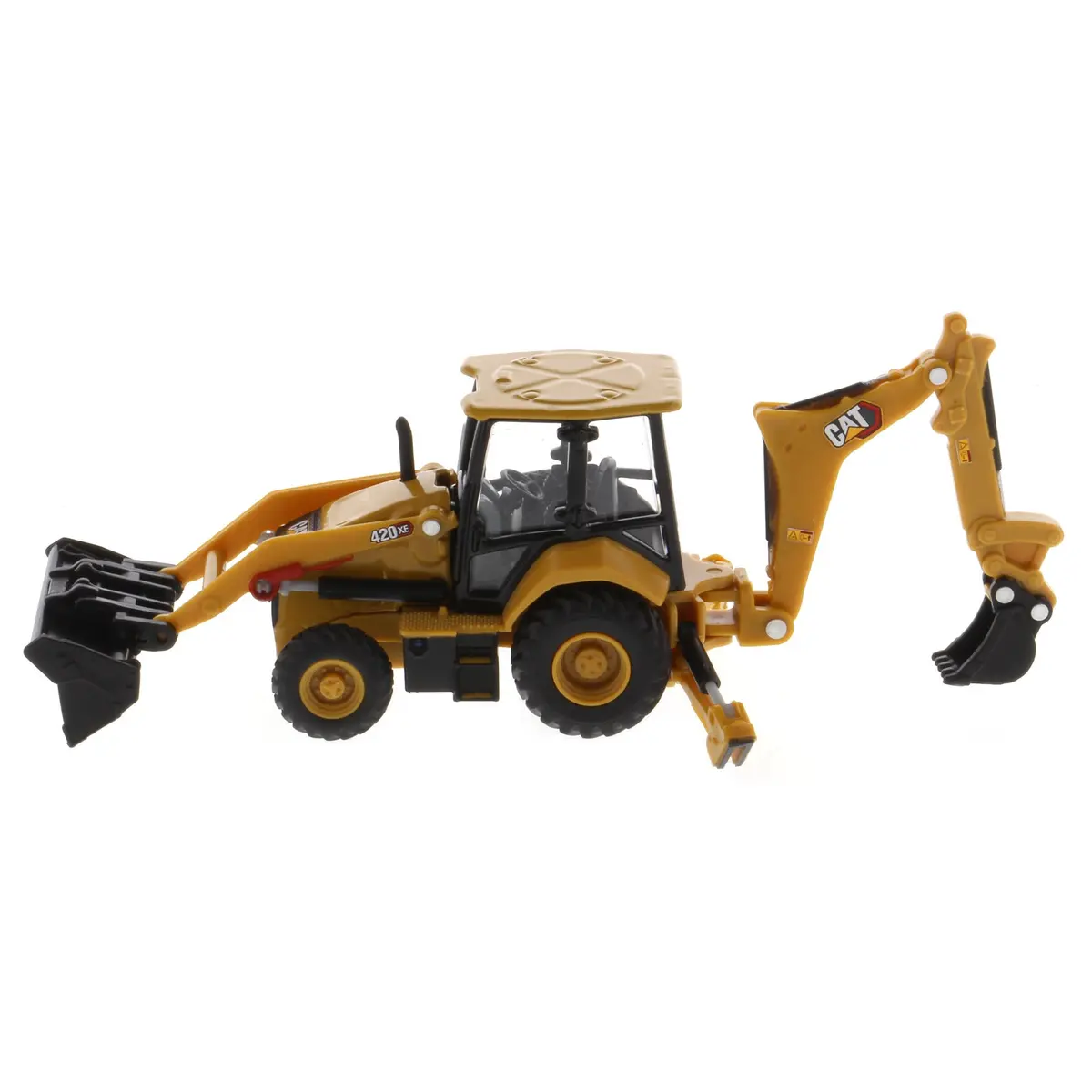 1:64 Scale Cat 420 Xe Backhoe Loader With Work Tools, Metal Construction Series, 85765 *Incoming June 1