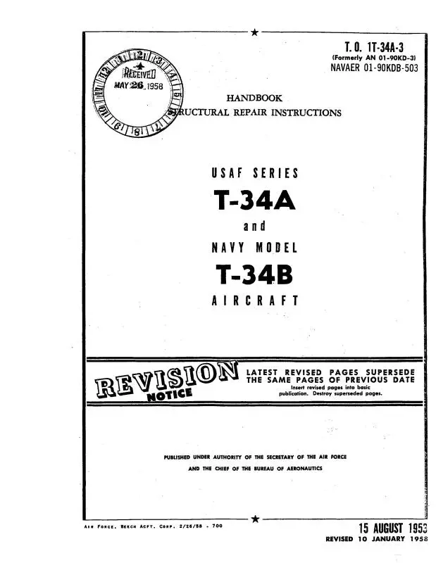 Beech T-34 A & B Series Structural Repair (It-34A-3) 1