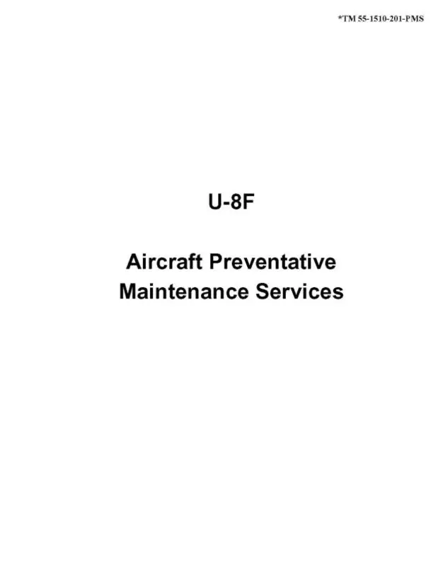 Beech U-8F Series Maintenance Manual (55-1510-201-Pms) 1