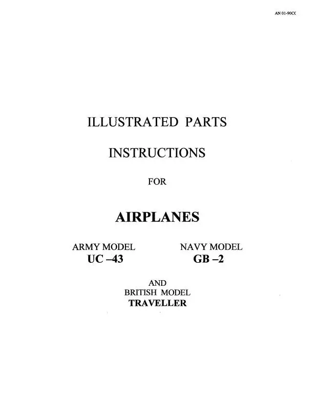 Beech Uc-43 (Gb-2) Stagger Wing Illustrated Parts Catalog (01-90Cc-4) 1