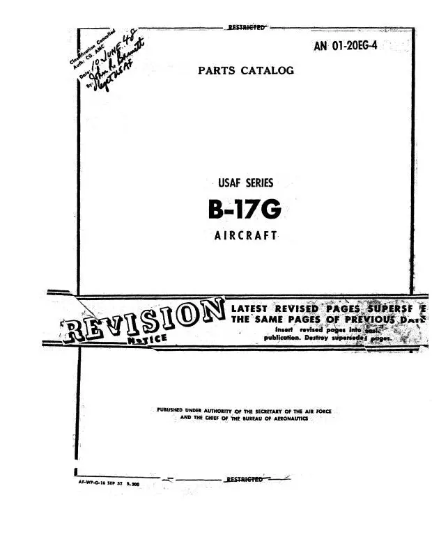Boeing B-17G 1948 Parts Catalog (01-20Eg-4) 1
