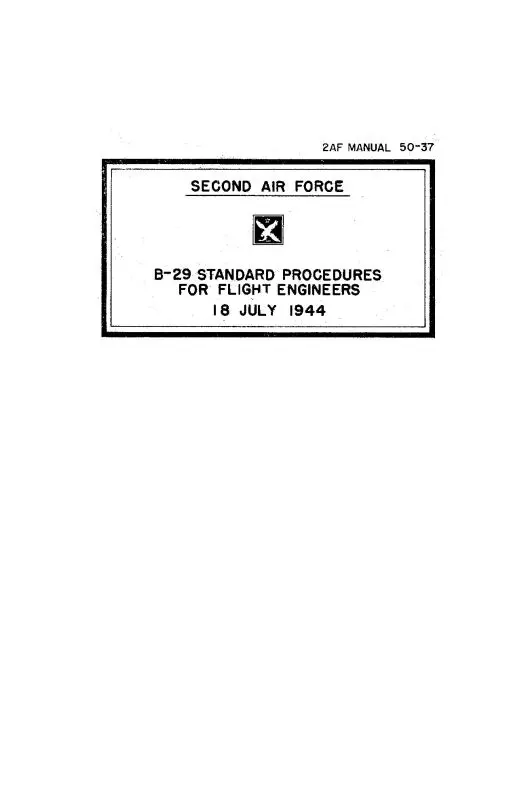 Boeing B-29, B-29A 1944 Pilot's Flight Operating Instructions (An01-20Ej-1) 1