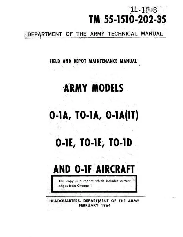 Cessna 0 & T0 Series 1964 Field And Depot Maintenance Manual (55-1510-202-35) 1