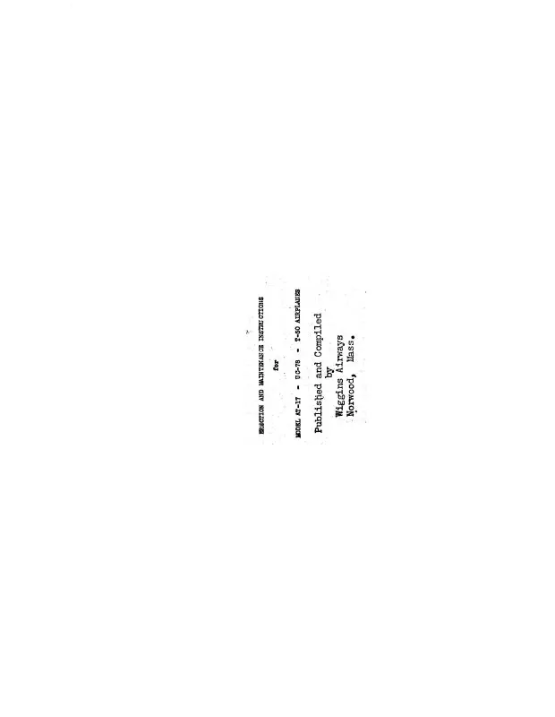 Cessna At-17 & Uc-78 Erection & Maintenance Instructions (Ceat17-M-C) 1