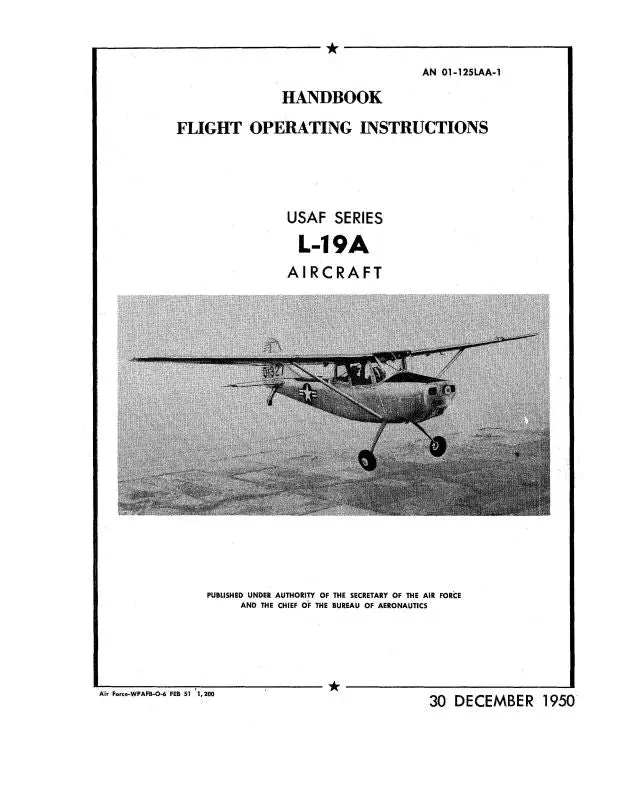 Cessna L-19A 1950 Flight Operating Instructions (01-125Laa-1) 1
