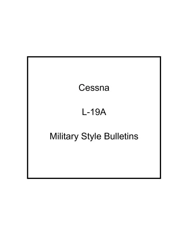 Cessna L-19A Series Service Bulletins (Cel19a-Sb-C) 1