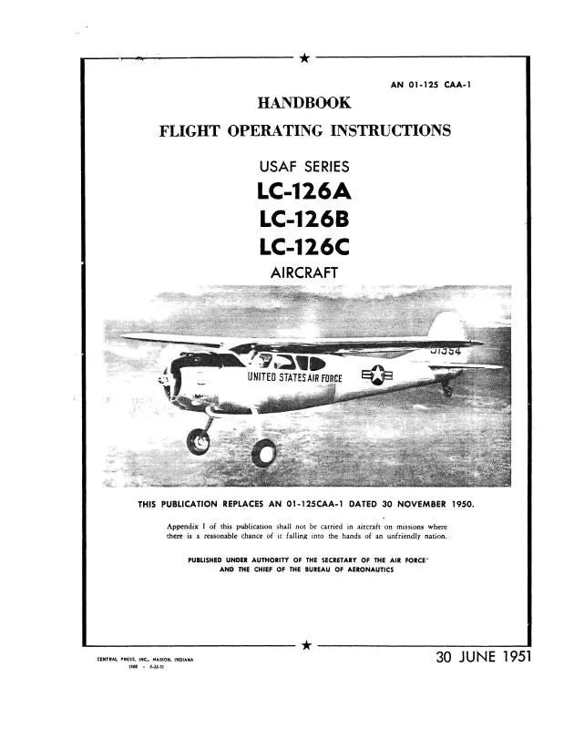 Cessna Lc-126A,B,C 1951 Flight Operating Instructions (An-01-125-Caa-1) 1