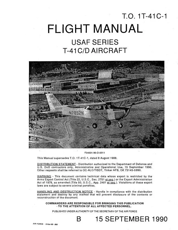 Cessna 172E Air Force Model T-41C-D Flight Handbook (1T-41C-1) 1