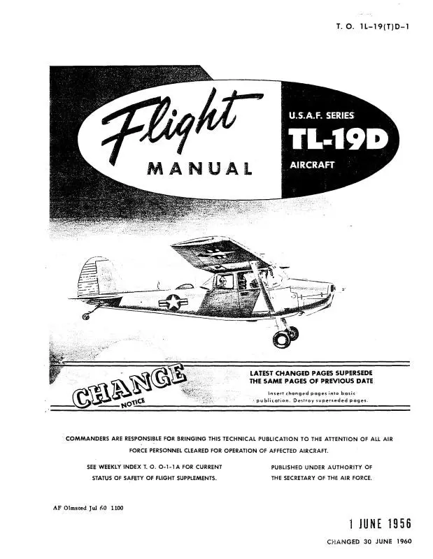 Cessna Tl-19D Series 1956 Flight Manual (1L-19(T)D-1) 1