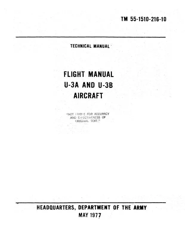 Cessna U-3A & U-3B 1977 Flight Manual (55-1510-216-10) 1