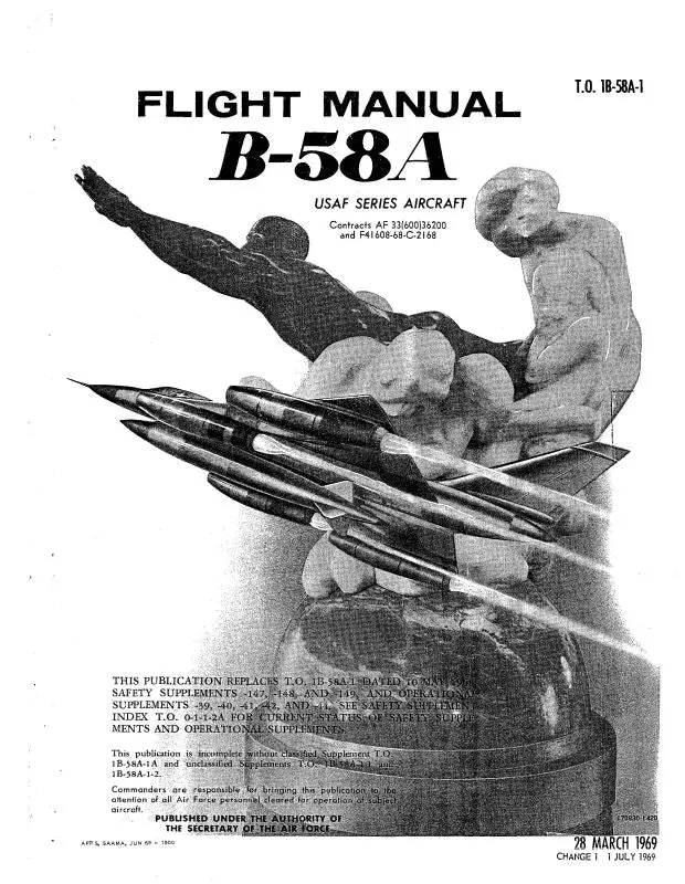 Consolidated B-58A 1969 Flight Manual (1B-58A-1) 1