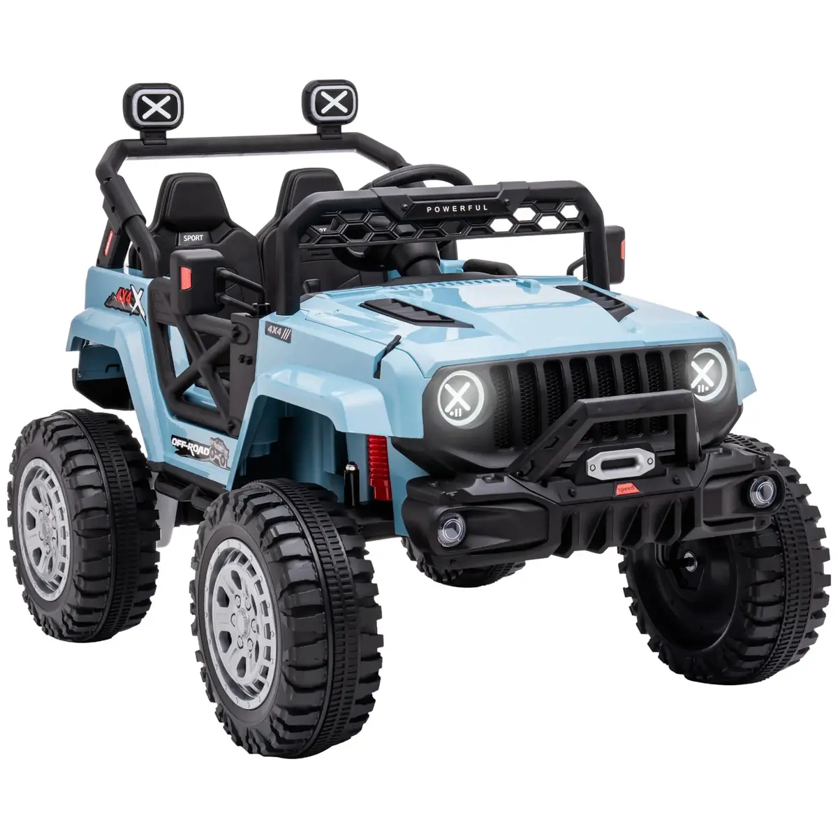 Aosom 12V Kids Ride-On Truck With Remote Control, Battery-Operated Kids Car With Led Lights, Electric Ride On Toy With Spring Suspension, Music, Horn, 3 Speeds, Pink 2