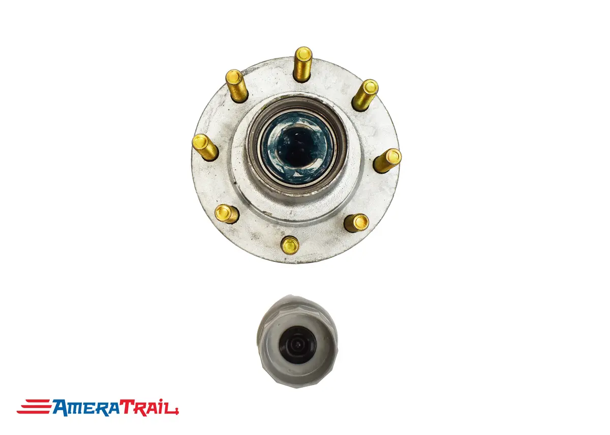 8 Lug Complete Hub Kit For 8000 Lb. Axles With 5/8 Studs, Fully Greased, 8 On 6.5 Lug Pattern 1