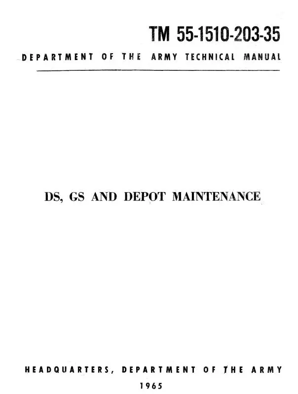 Dehavilland Ds, Gs & U-6A Acft Depot Maintenance Manual (55-1510-203-35) 1