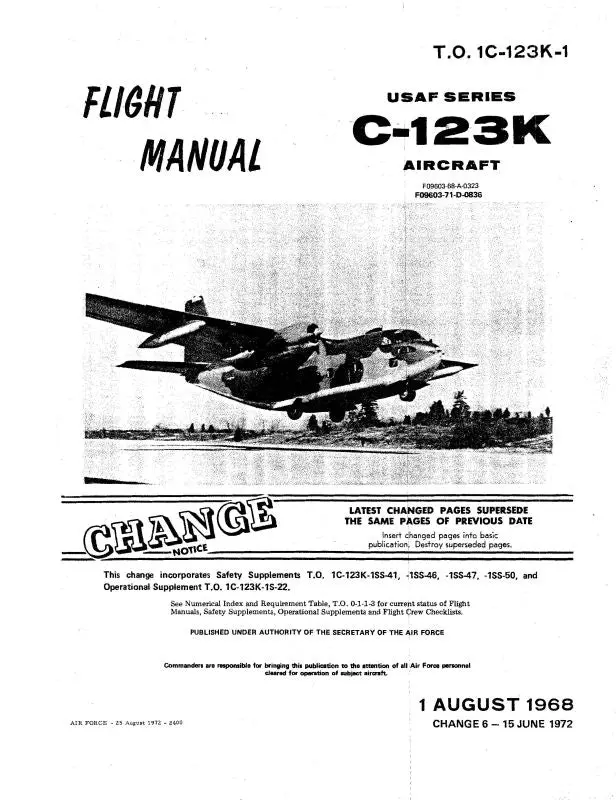 Fairchild C-123K 1968 Flight Manual (1C-123K-1) 1