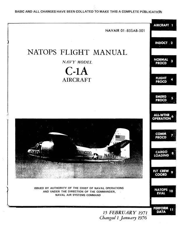 Grumman C-1A 1971 Flight Manual (01-85Sab-501) 1