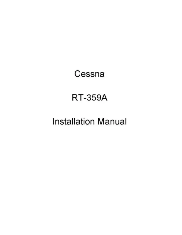Cessna 300 Transponder Rt-359A 1973 Installation (D4519-13-In) 1
