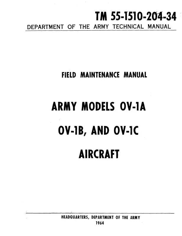 Grumman Ov-1A 1964 Field Maintenance Manual (55-1510-204-34) 1