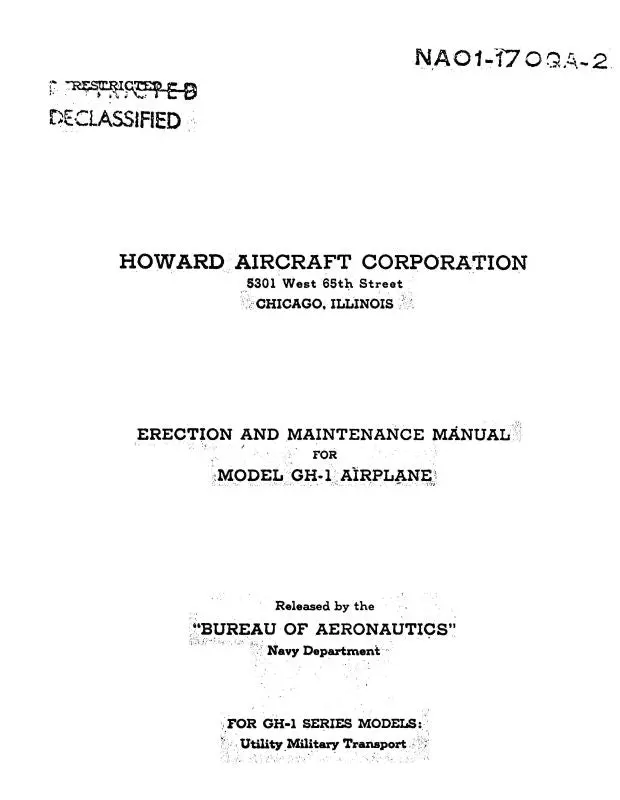 Howard Gh-1 Series Erection & Maintenance Manual (01-170Qa-2) 1