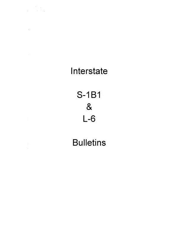 Interstate L-6 S1b1 Bulletins Service Bulletins (Inl6-Slb-C) 1