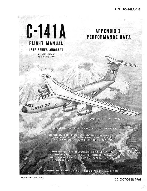 Lockheed C-141A 1967 Flight Manual (1C-141A-1) 1
