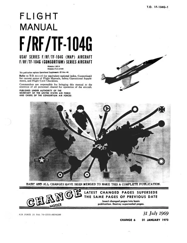 Lockheed F-Rf-Tf-104G 1969 Flight Manual (1F-104G-1) 1