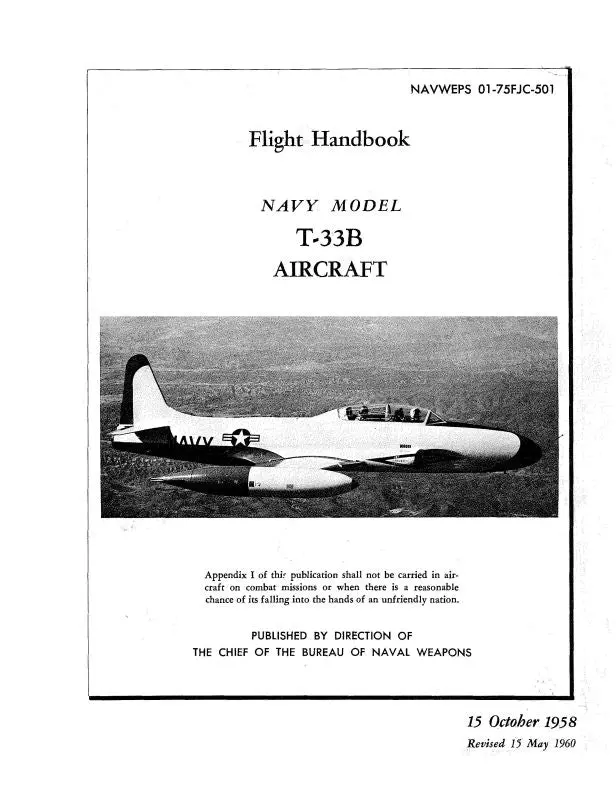 Lockheed T-33B 1958 Flight Handbook (01-75Fjc-501) 1