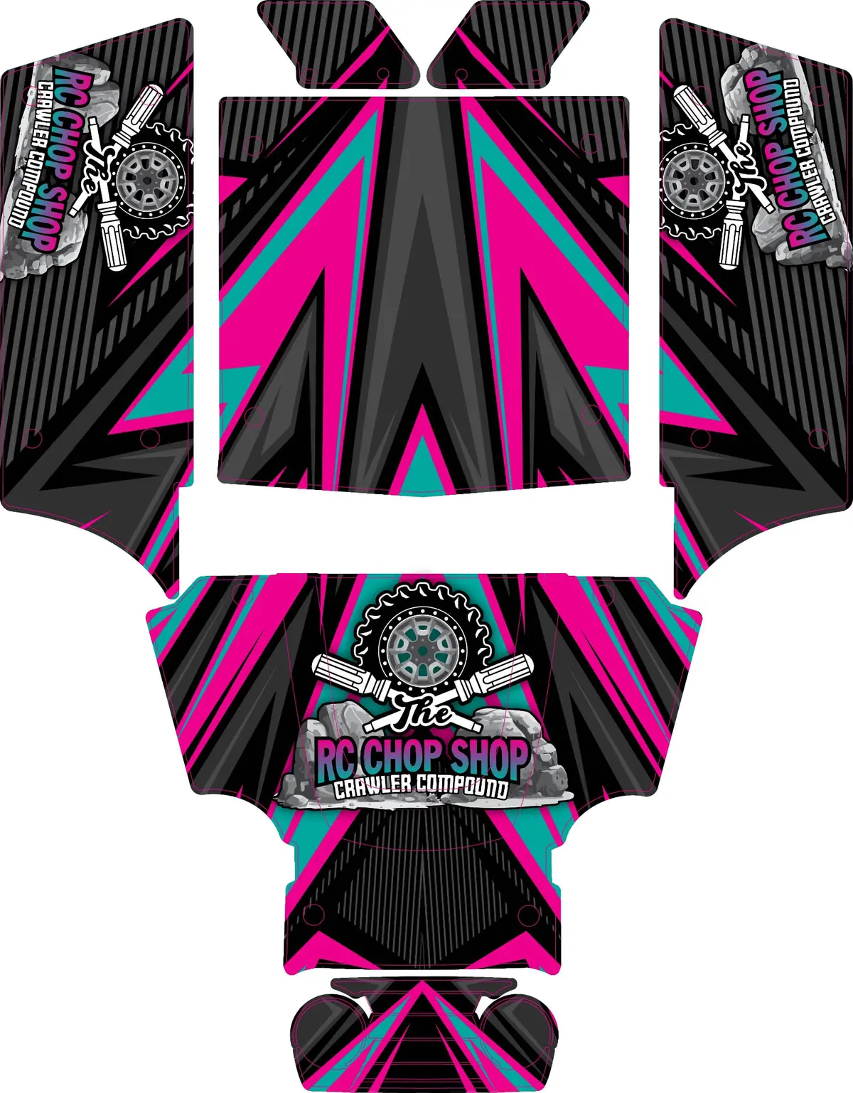 Vanquish Optic Wrap Kit Rc Chop Shop Theme (Various Colors) 1