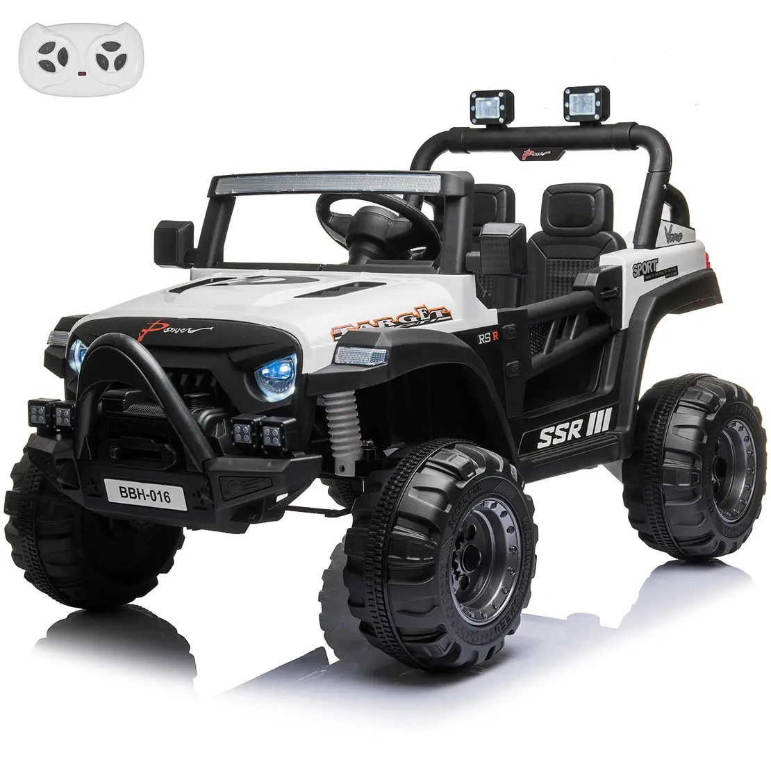 Jeep With Angry Bird Face Grill 12V Kids Ride On Car Toy 1