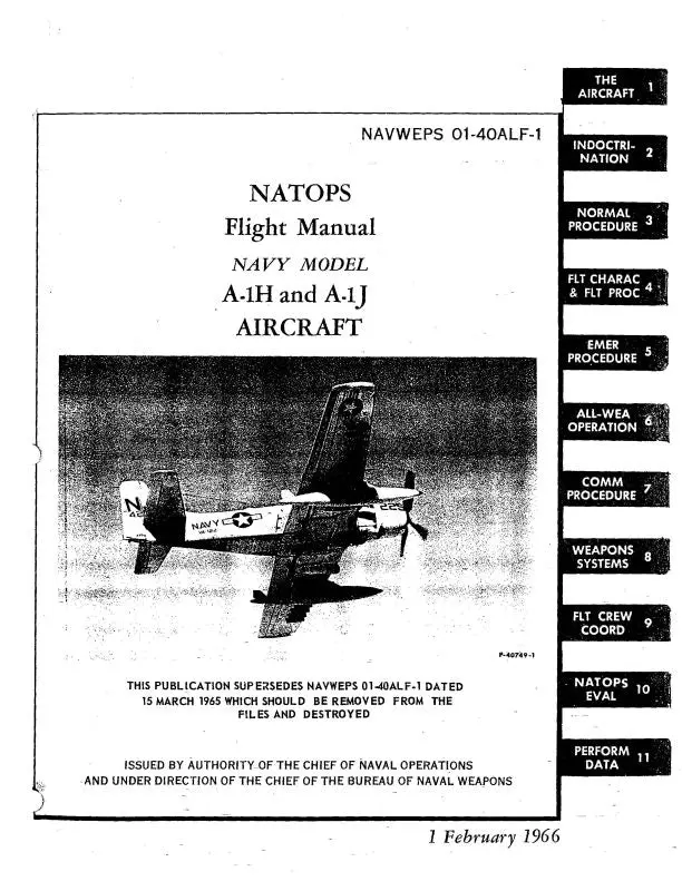 Mcdonnell Douglas A-1H & A-1J 1966 Flight Manual (01-40Alf-1) 1
